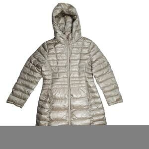 Calvin Klein Packable Lightweight Premium Down Coat Women XL Champagne Gold Warm